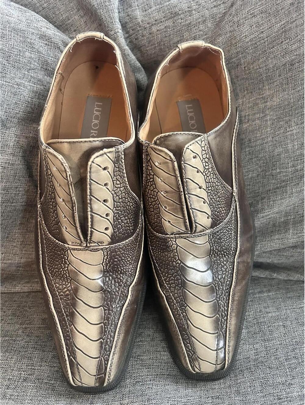 Lucio Ricci Oxford Dress Shoes Men’s Size 11 Lace Up NO LACES